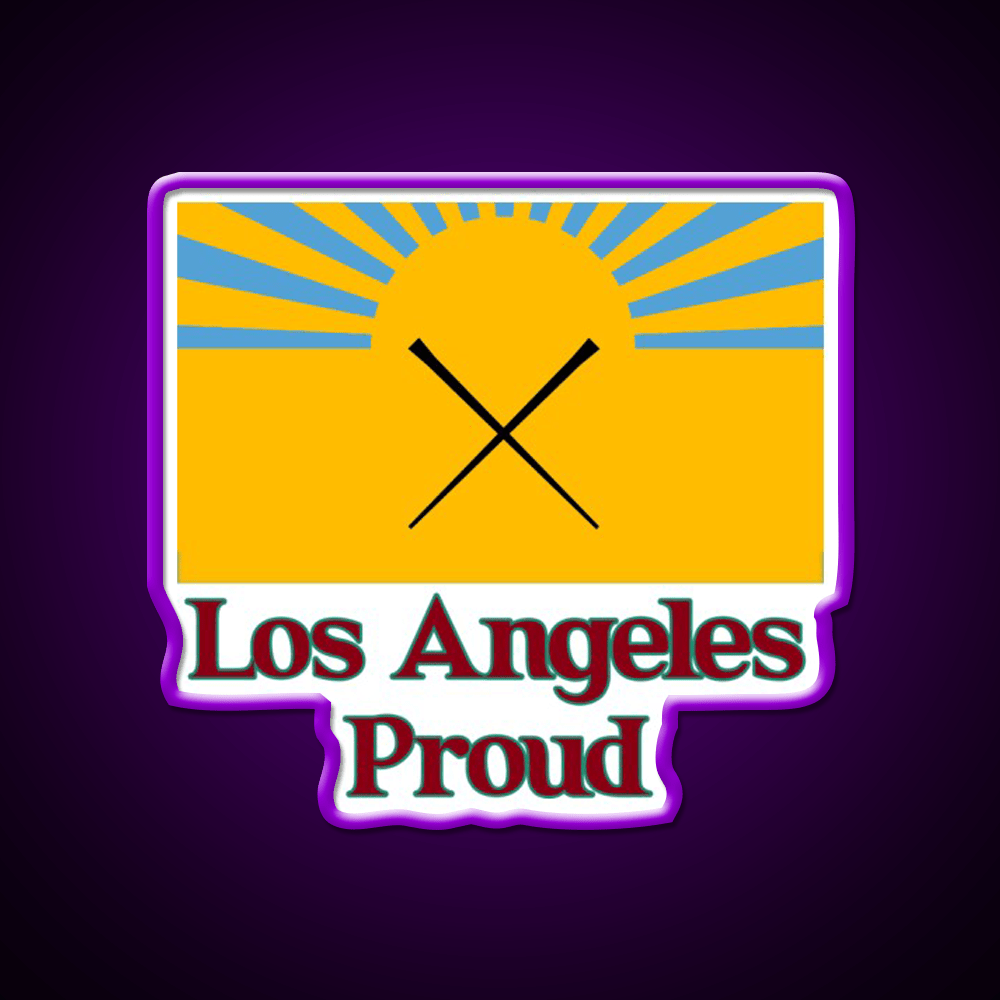 New Los Angeles Flag Led Neon Sign Chinese Food Rgb Color - Shineneon