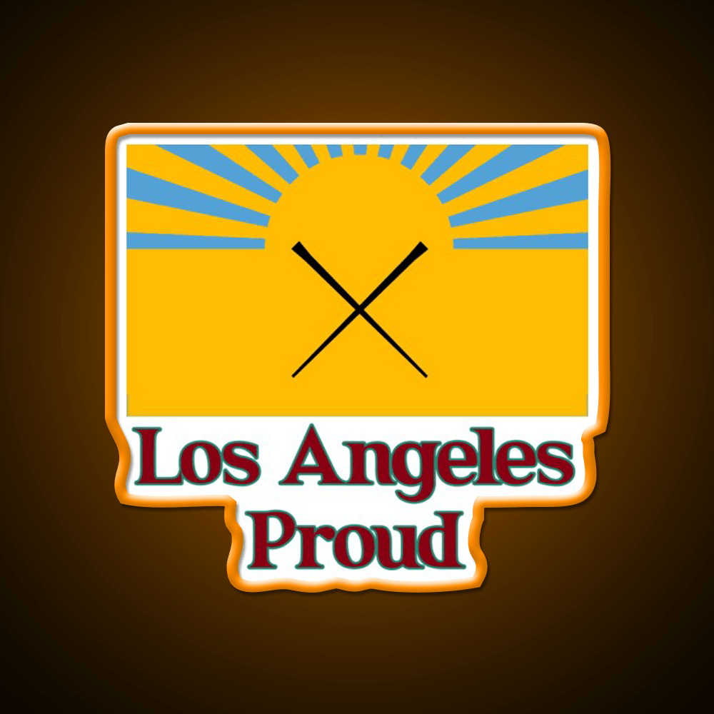 New Los Angeles Flag Led Neon Sign Chinese Food Rgb Color - Shineneon