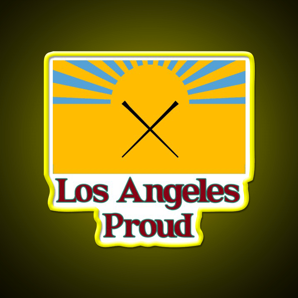 New Los Angeles Flag Led Neon Sign Chinese Food Rgb Color