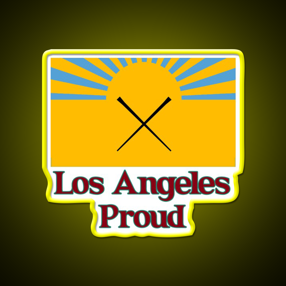 New Los Angeles Flag Led Neon Sign Chinese Food Rgb Color