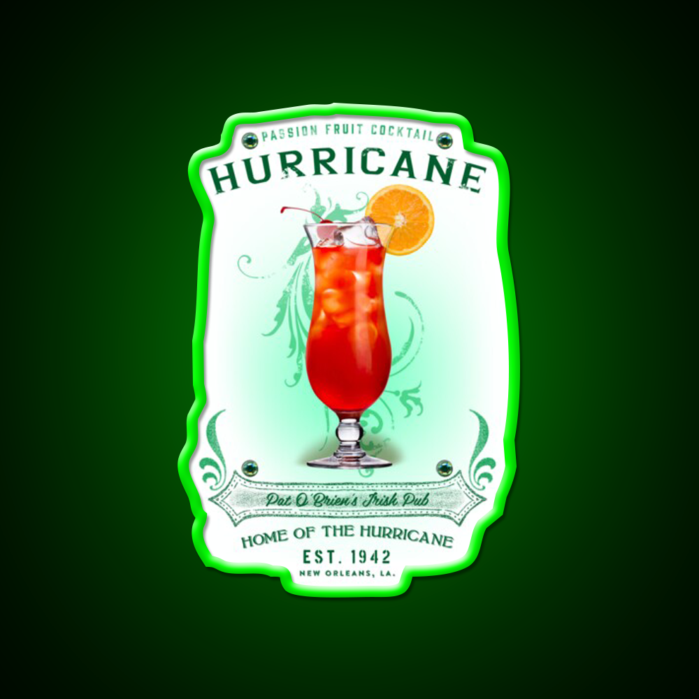 New Orleans Hurricane Cocktail Bar Decor Led Neon Sign Rgb Color - LED neon sign view 8