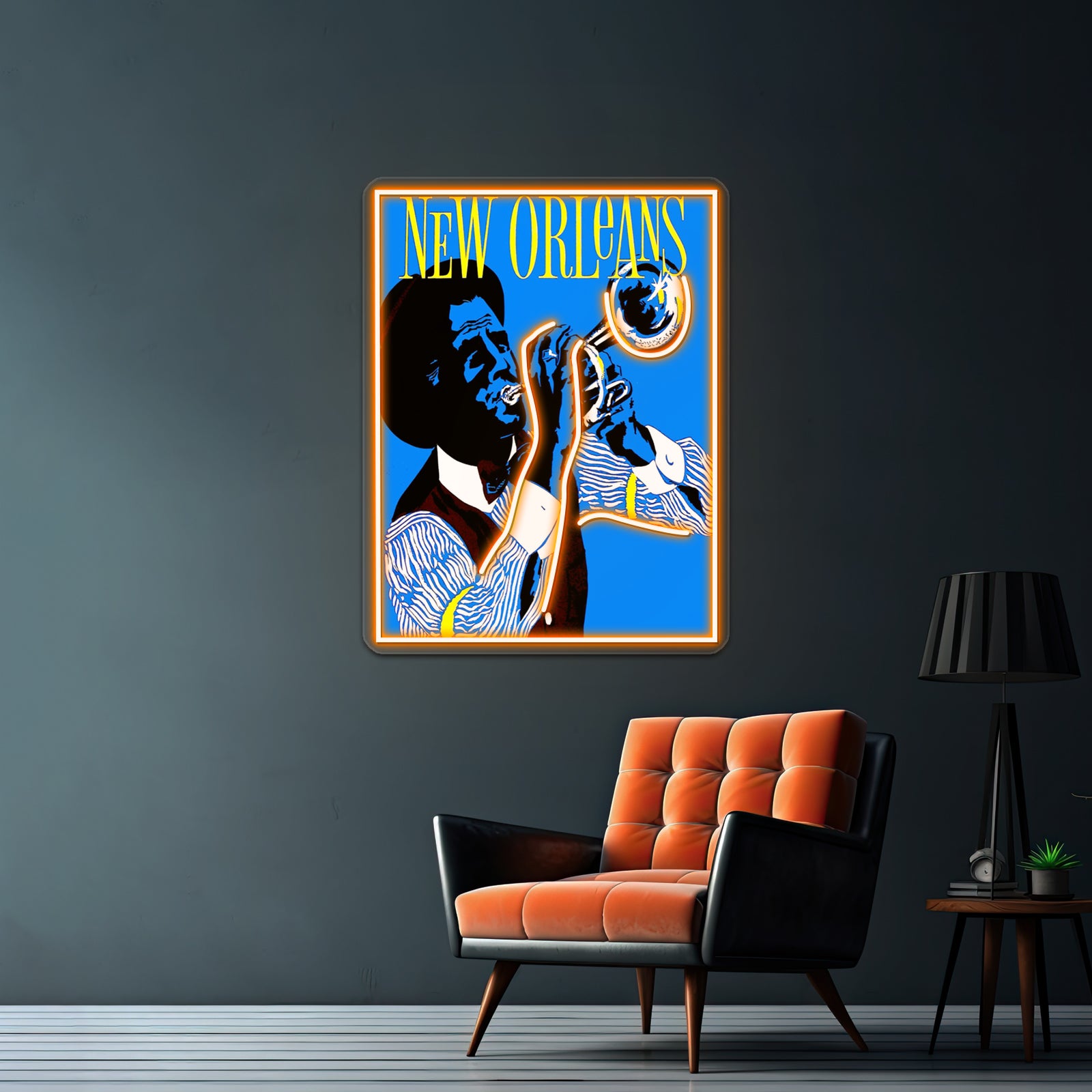 New Orleans Vintage Jazz Advertising Print Wall Artwork Neon Signs | Shineneon