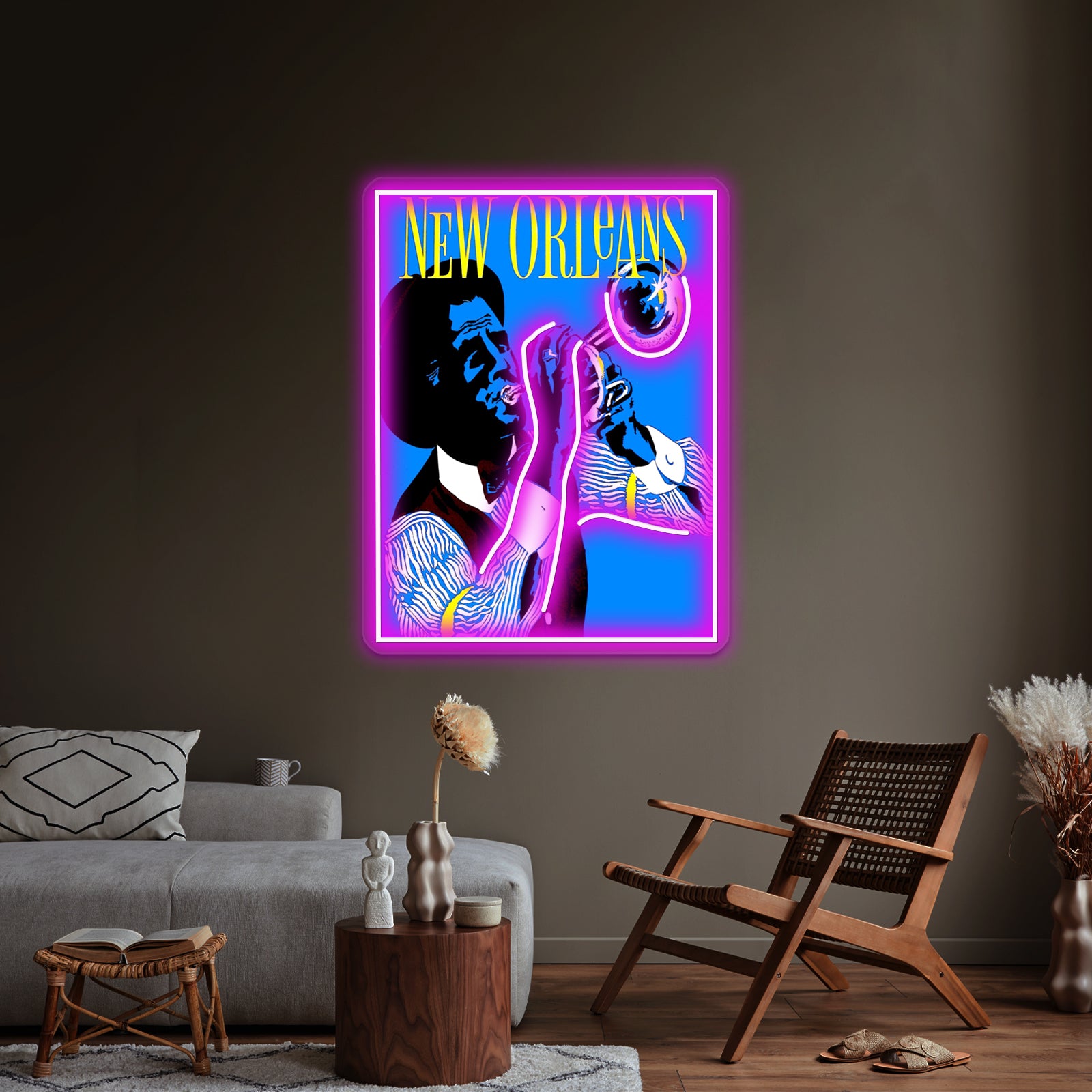 New Orleans Vintage Jazz Advertising Print Wall Artwork Neon Signs | Shineneon