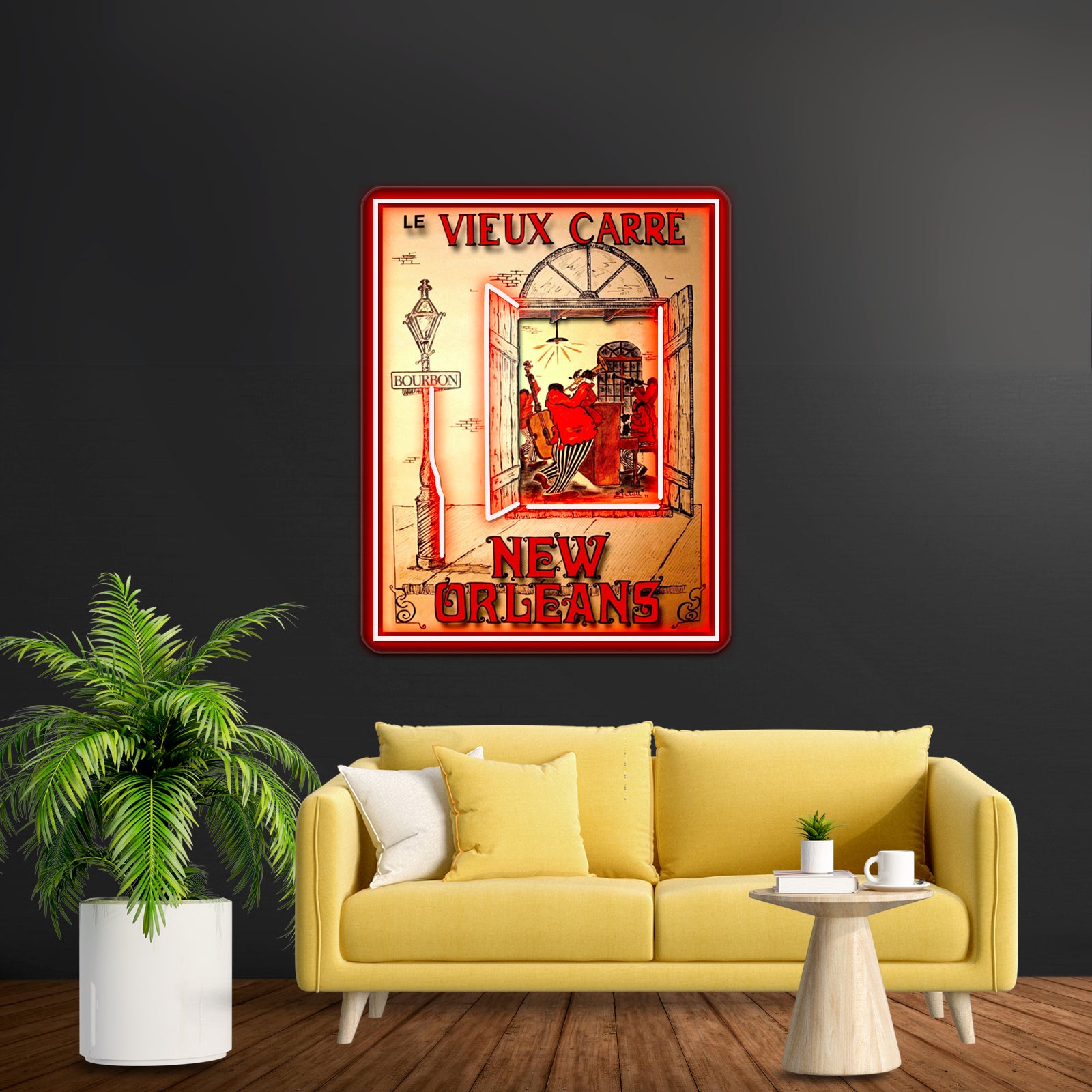New Orleans Vintage Mardi Gras Jazz Advertising Print Wall Artwork Neon Signs | Shineneon