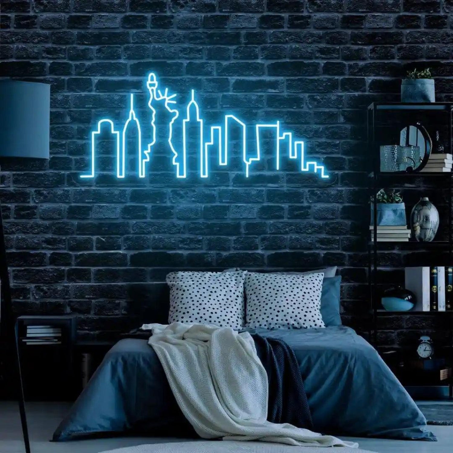 New York City Skyline UV Printed Neon Artwork Led Neon Sign | Shineneon