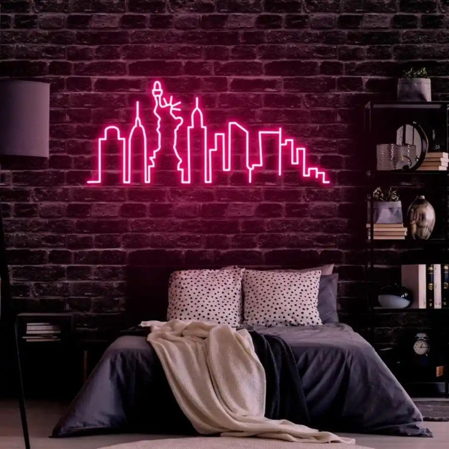 New York City Skyline UV Printed Neon Artwork Led Neon Sign | Shineneon