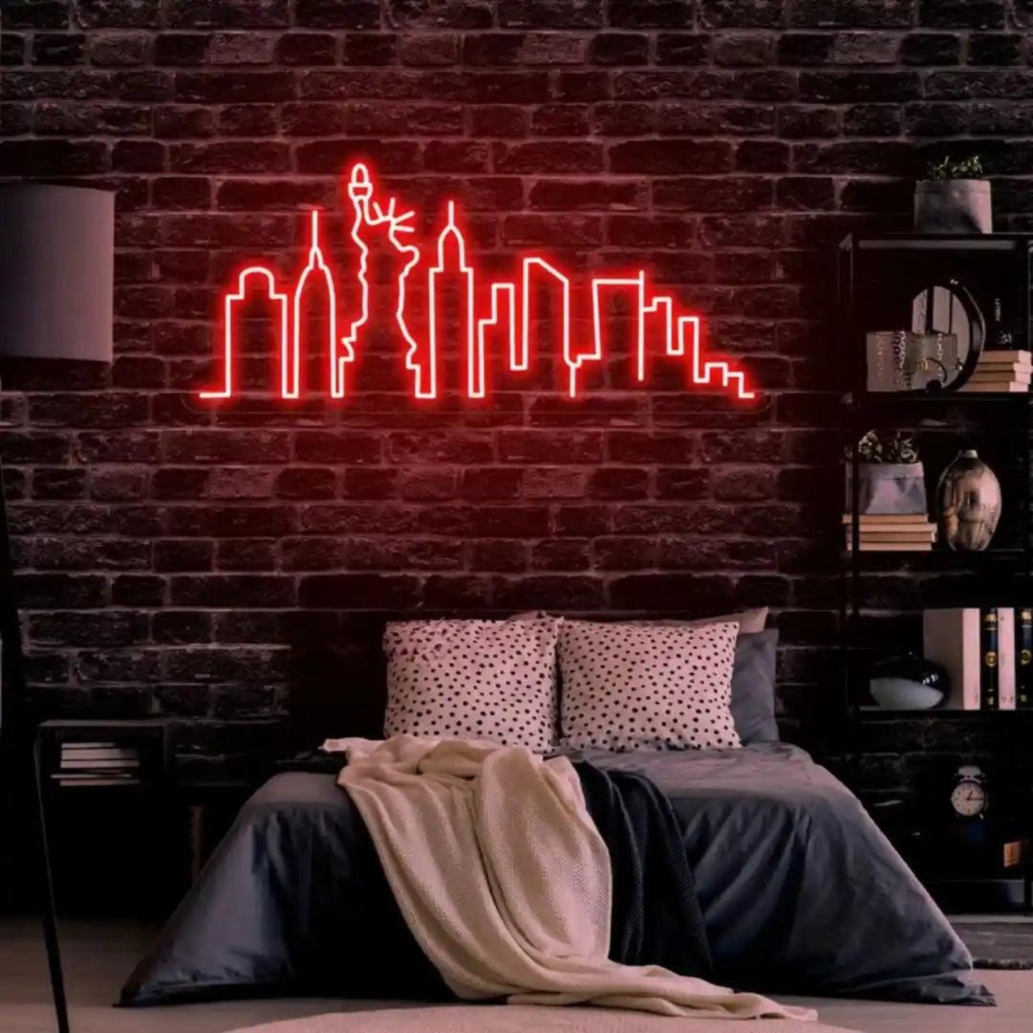 New York City Skyline UV Printed Neon Artwork Led Neon Sign | Shineneon