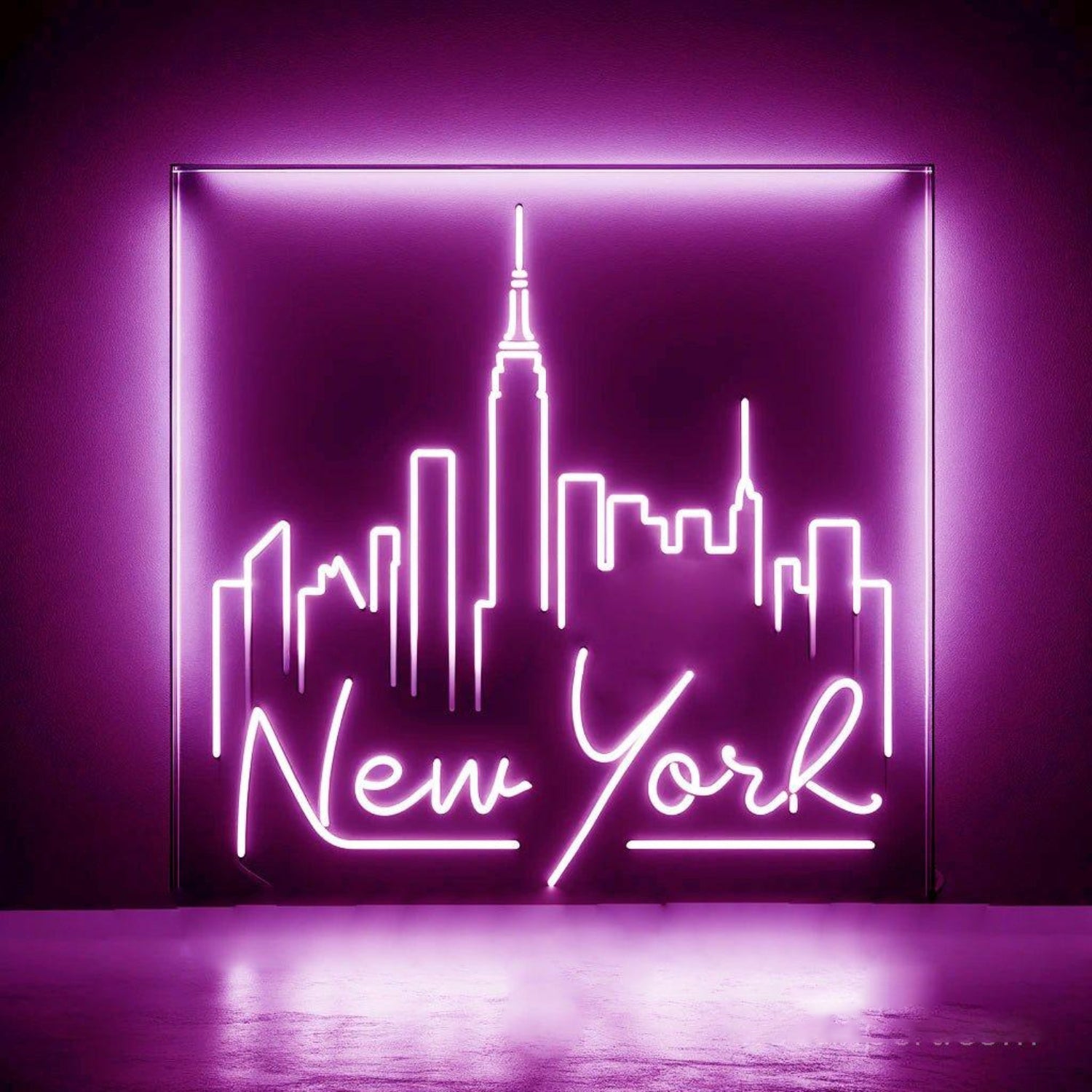 New York City Skyline White Led Neon Sign For Modern Home Bar Decor | Shineneon