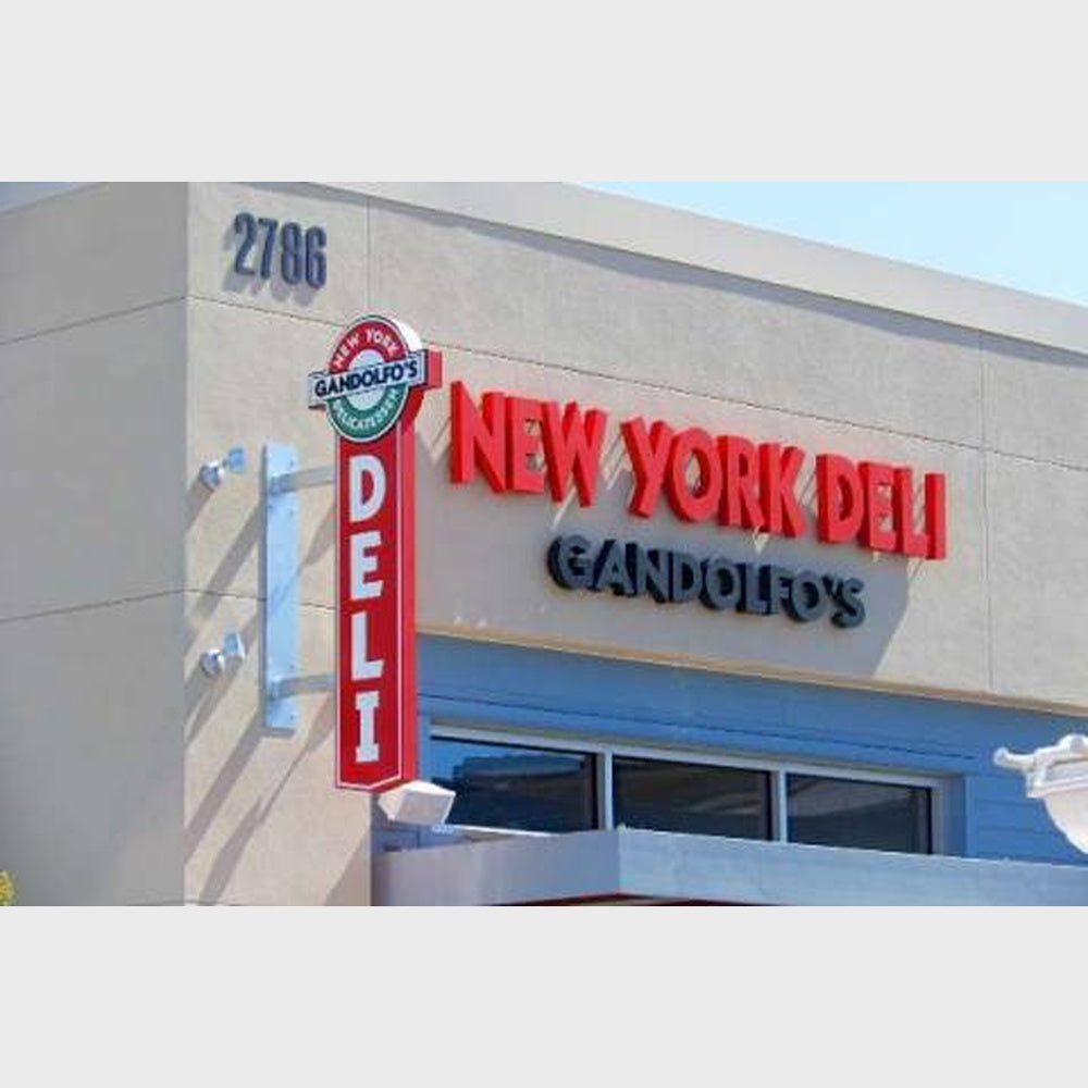 New York Deli Gandolfos 3D Frontlit Channel Letters Led Light Sign