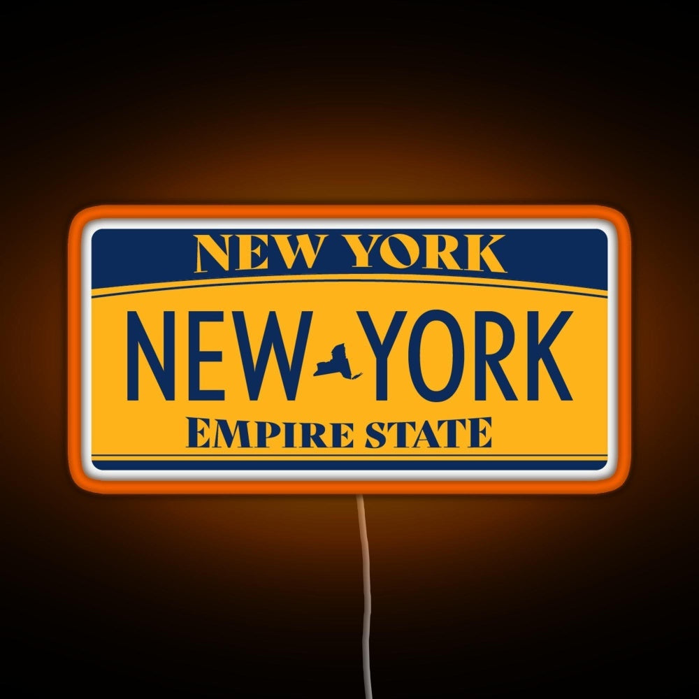 New York License Plate Sticker Rgb Neon Sign - LED neon sign view 6