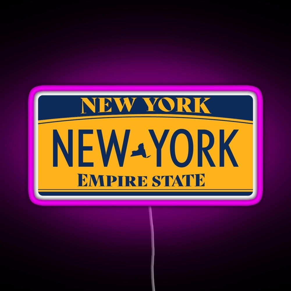New York License Plate Sticker Rgb Neon Sign - LED neon sign view 8