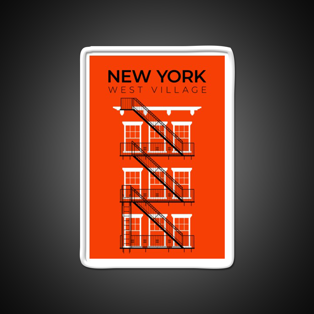 New York West Village Fire Escape Asian Cultural Led Neon Sign Rgb Color - LED neon sign view 11