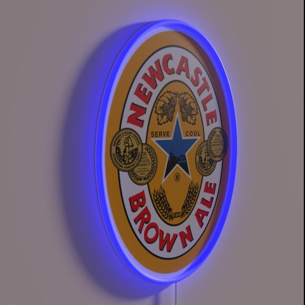 Newcastle Brown Ale Beer Rgb Led Neon Sign - LED neon sign close-up detail