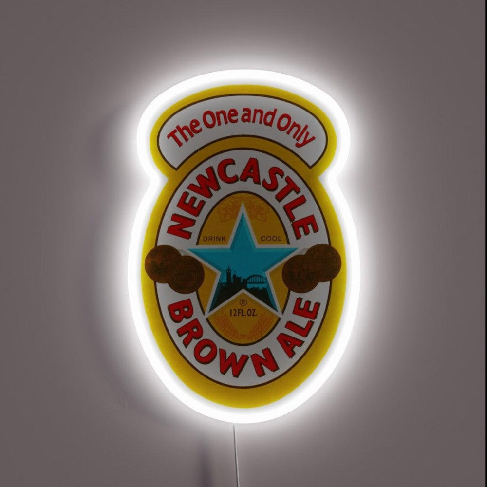 Newcastle Brown Ale Label Rgb Led Neon Sign