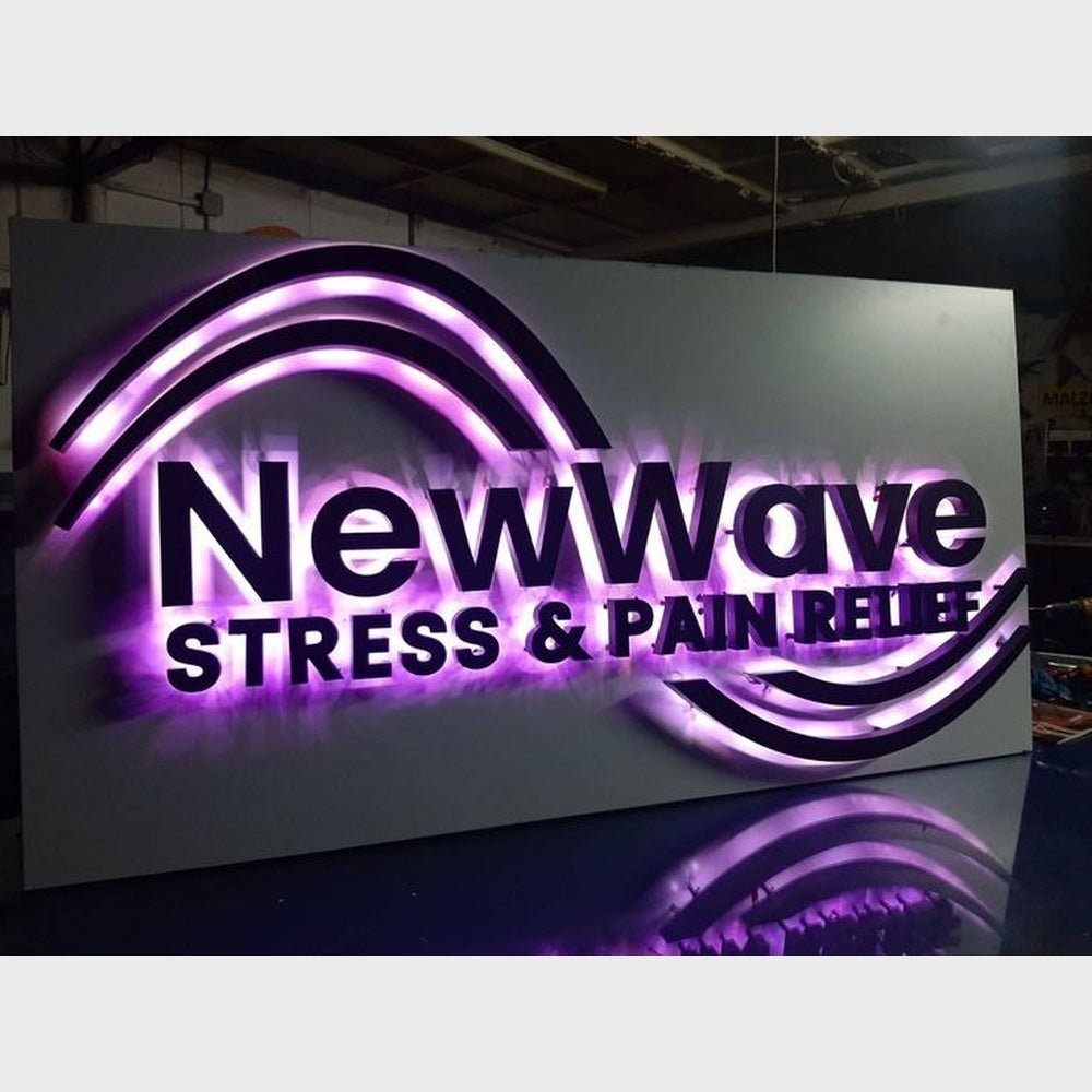 Newwave Stress Pain Reduce 3D Backlit Channel Letters Led Light Sign - Shineneon