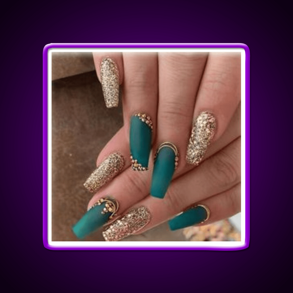 Nice Green Nails Create Nail Salon Led Neon Sign Rgb Color - Shineneon