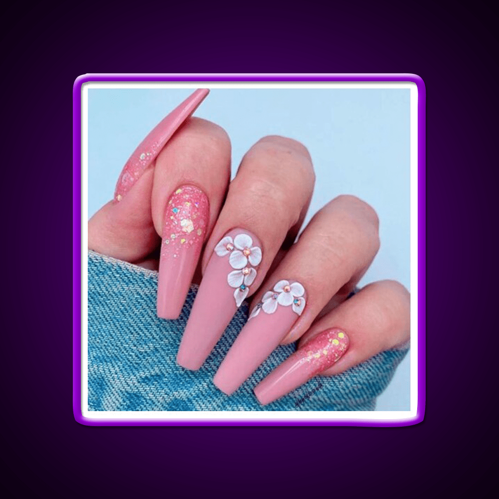 Nice Nails Designs Nail Salon Led Neon Sign Rgb Color - Shineneon