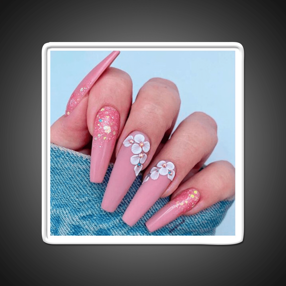Nice Nails Designs Nail Salon Led Neon Sign Rgb Color - Shineneon