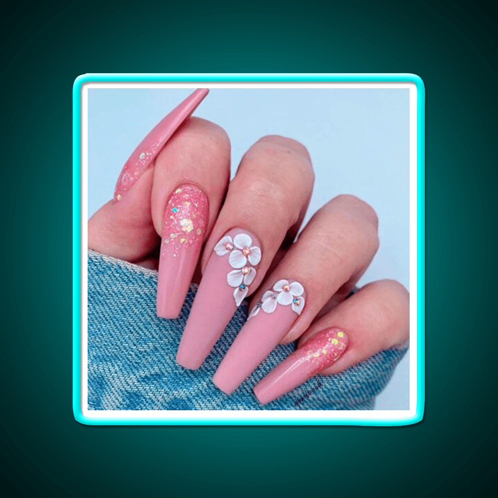 Nice Nails Designs Nail Salon Led Neon Sign Rgb Color - Shineneon
