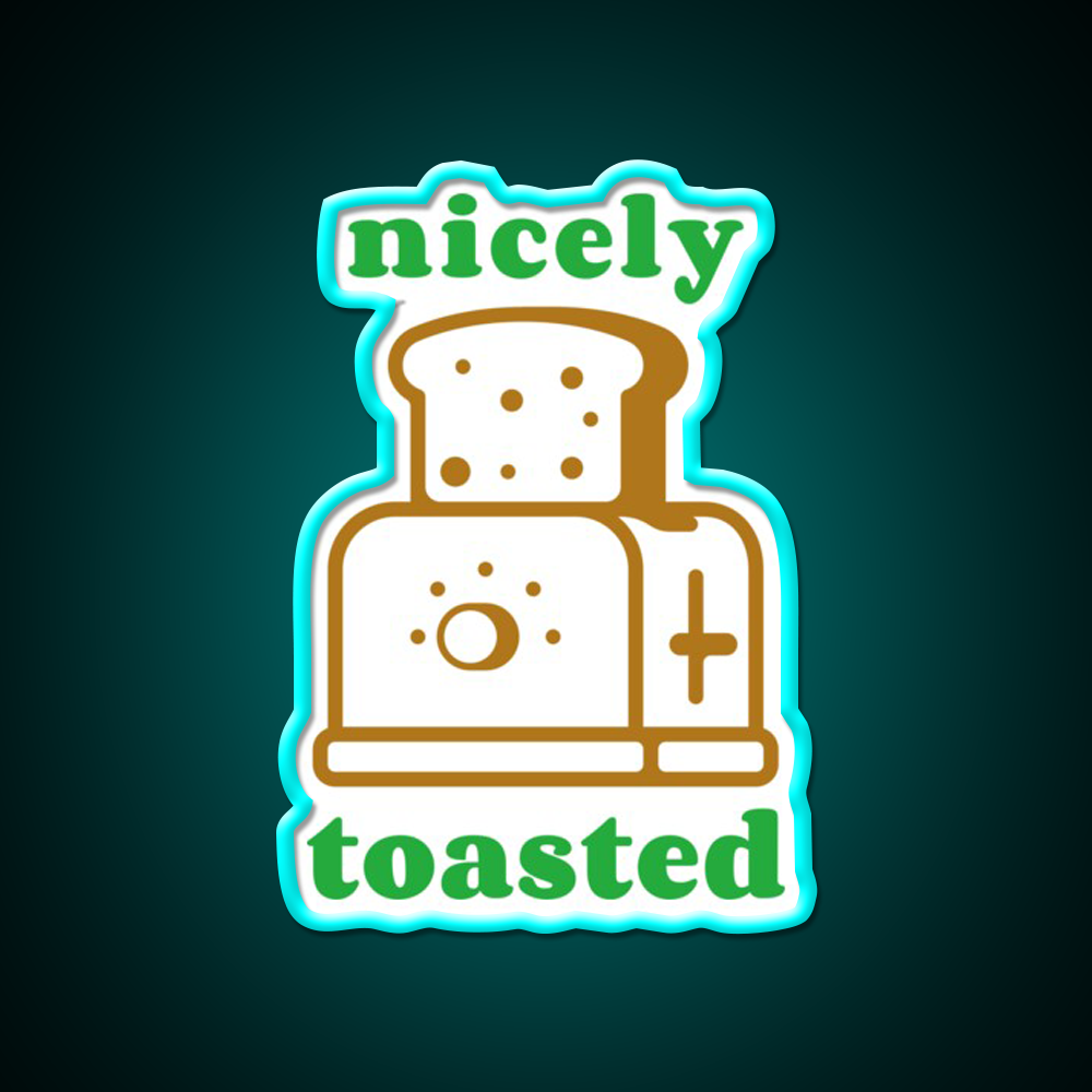 Nicely Toasted Weed Hemp Inspired Green Leaf Led Neon Sign Rgb Color - Size and dimension reference