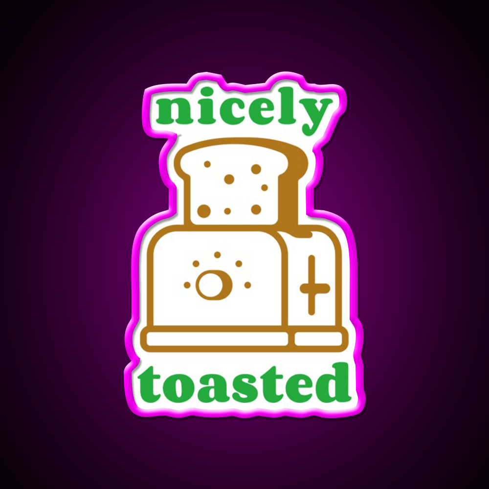 Nicely Toasted Weed Hemp Inspired Green Leaf Led Neon Sign Rgb Color - Shineneon