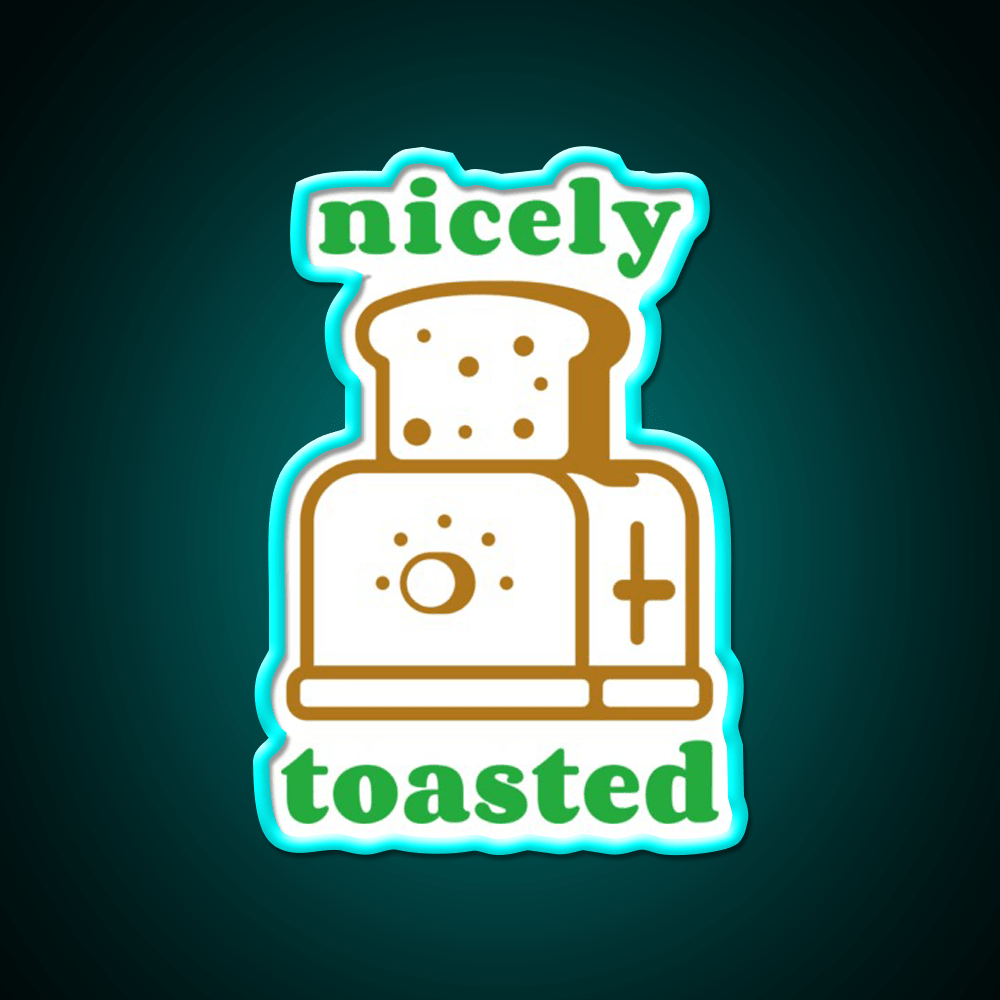 Nicely Toasted Weed Hemp Inspired Green Leaf Led Neon Sign Rgb Color - Shineneon