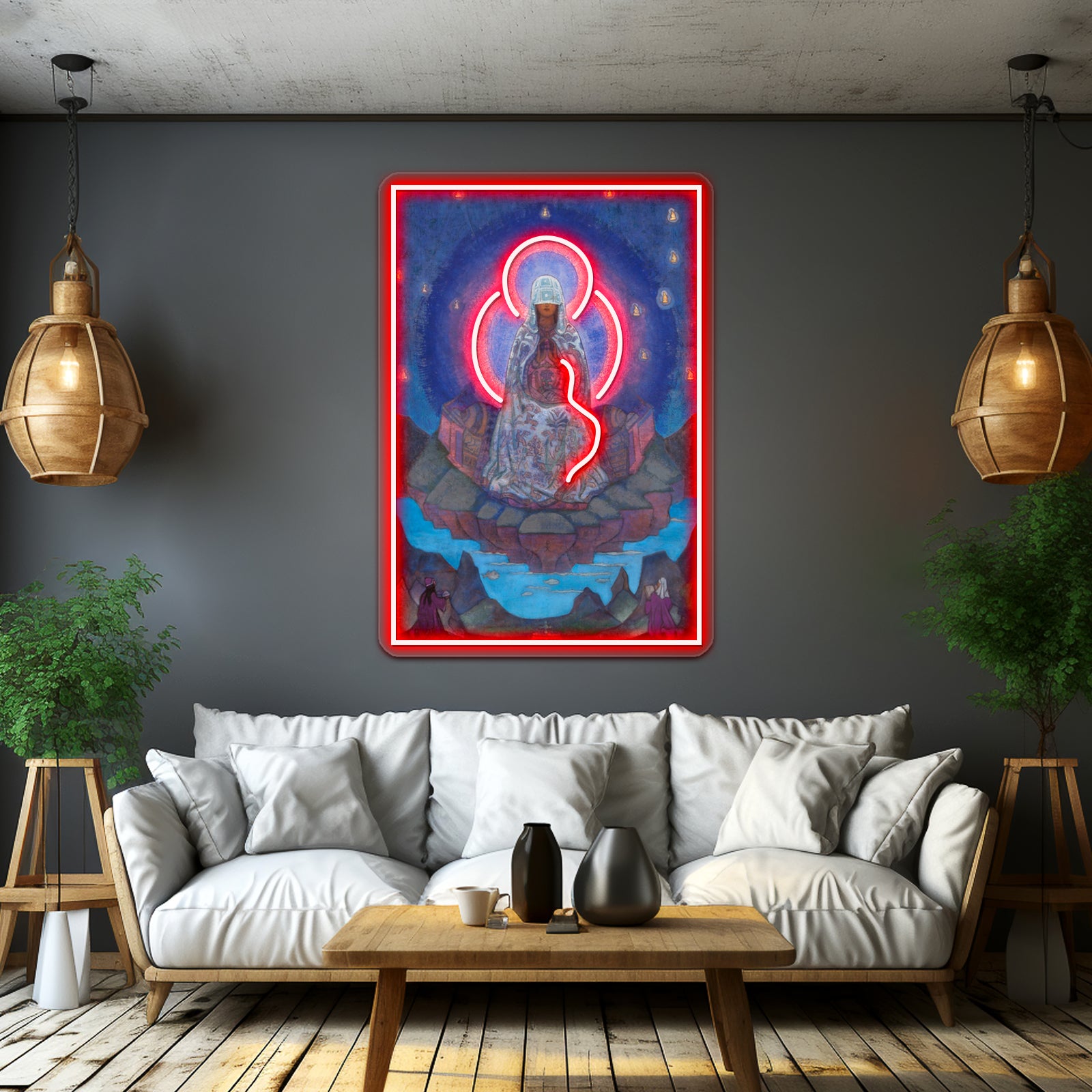 Nicholas Roerich Mother Of The World Wall Artwork Neon Signs | Shineneon