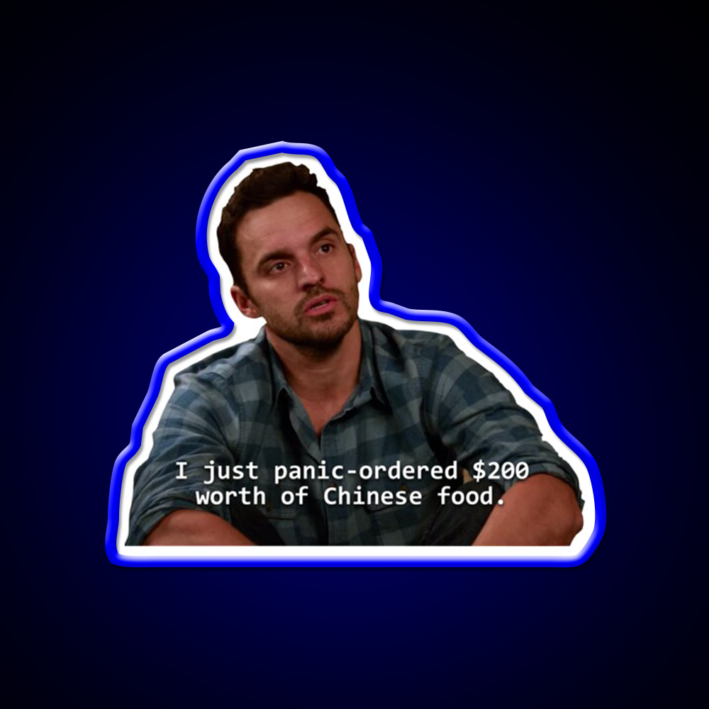 Nick Panic Ordered Chinese Food Led Neon Sign Chinese Food Rgb Color