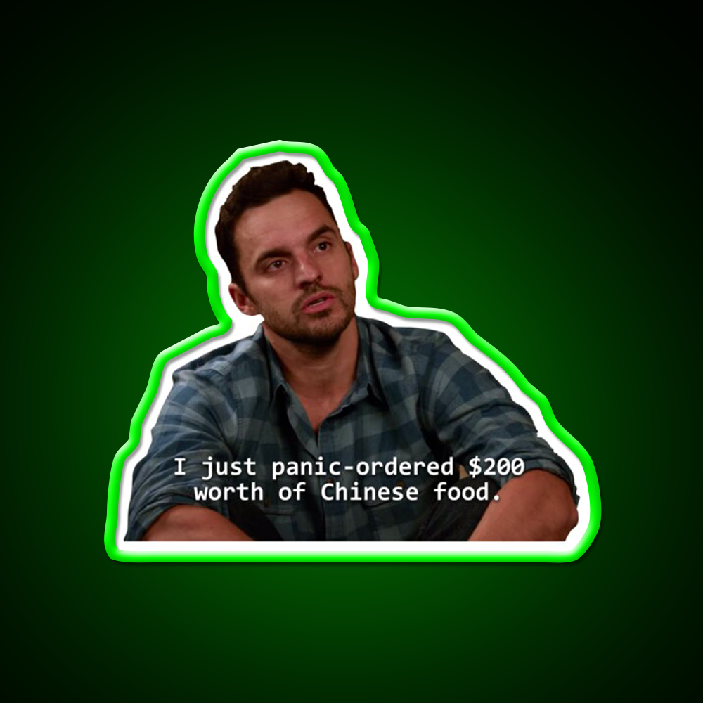 Nick Panic Ordered Chinese Food Led Neon Sign Chinese Food Rgb Color