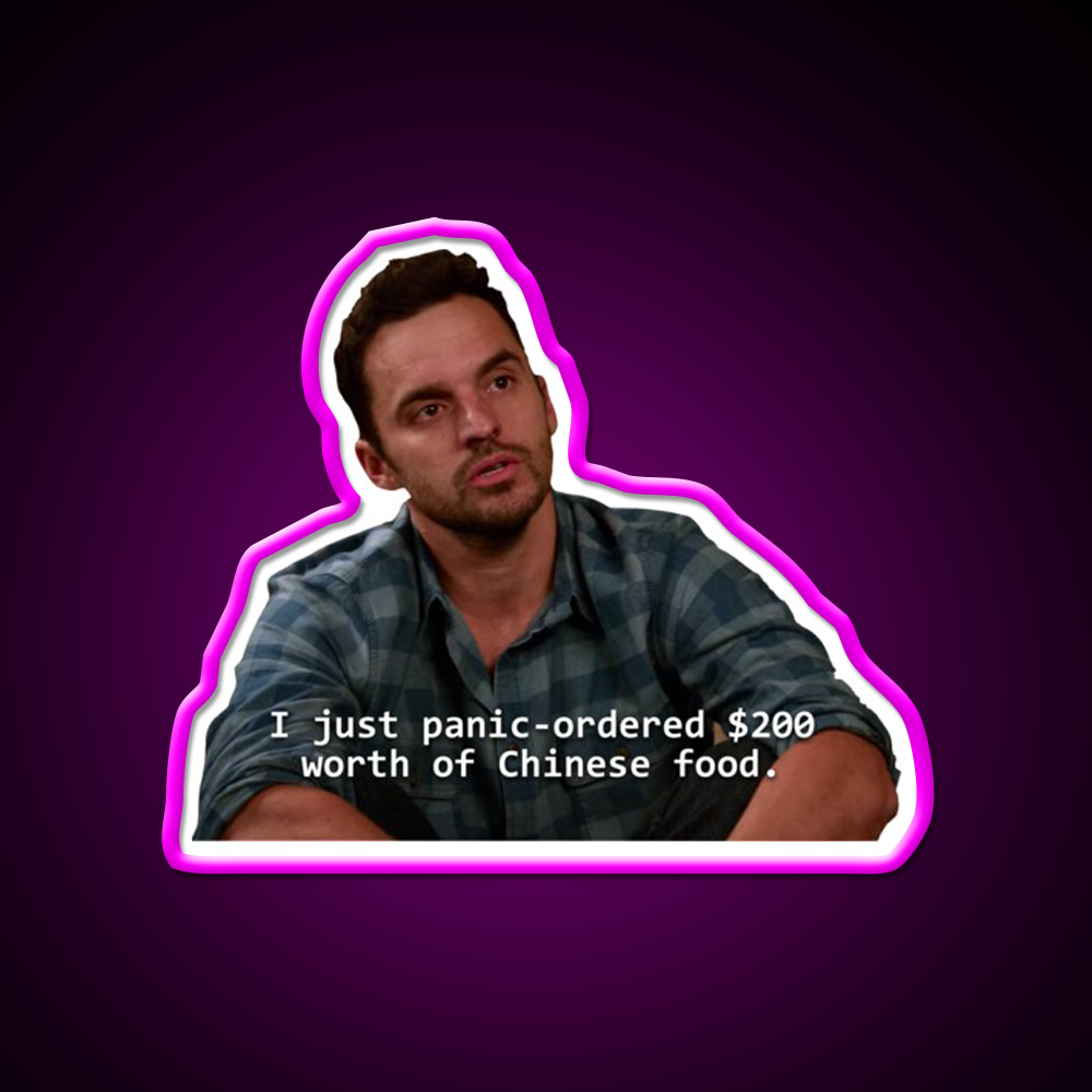 Nick Panic Ordered Chinese Food Led Neon Sign Chinese Food Rgb Color