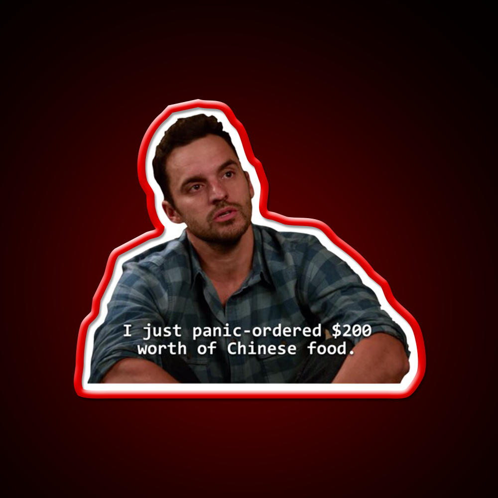 Nick Panic Ordered Chinese Food Led Neon Sign Chinese Food Rgb Color