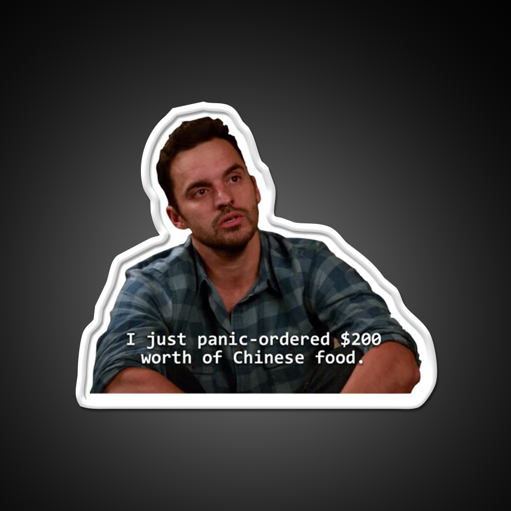 Nick Panic Ordered Chinese Food Led Neon Sign Chinese Food Rgb Color