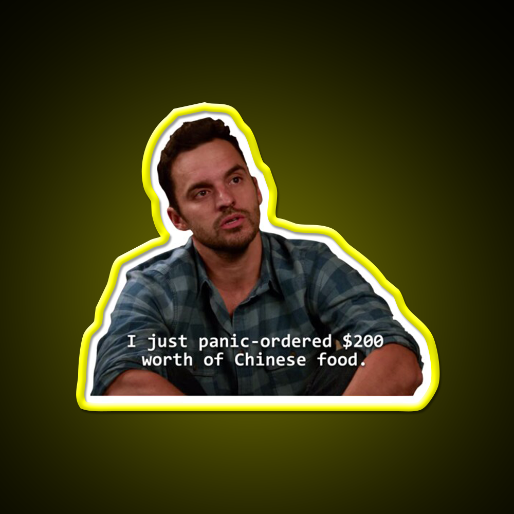 Nick Panic Ordered Chinese Food Led Neon Sign Chinese Food Rgb Color