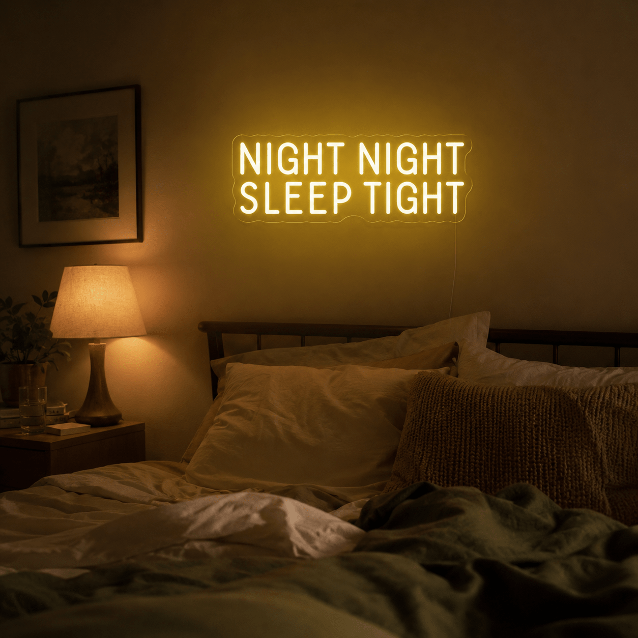 Night Night Sleep Tight LED Neon Sign - Shineneon