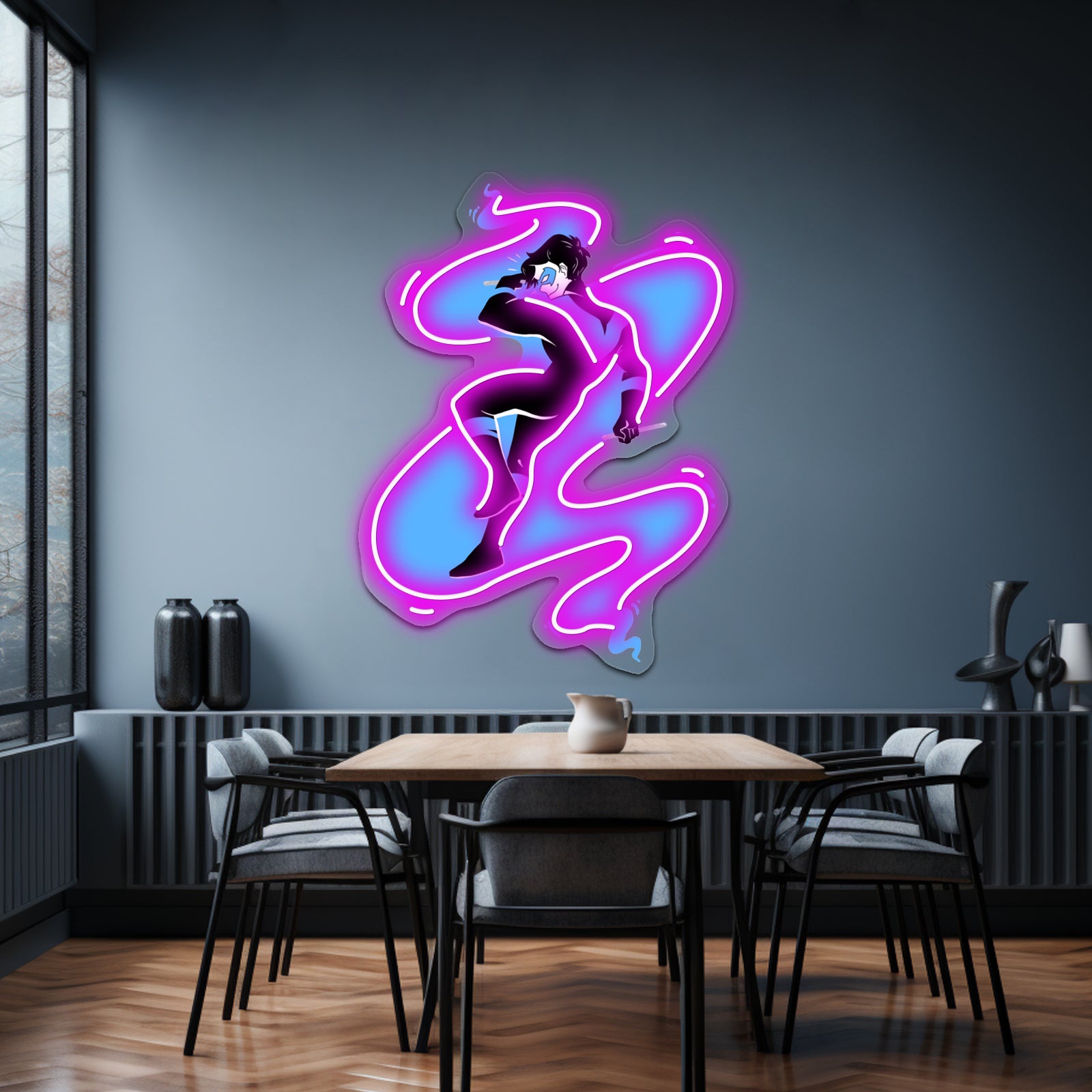 Nightwing In Blue Artwork Neon Sign Led | Shineneon