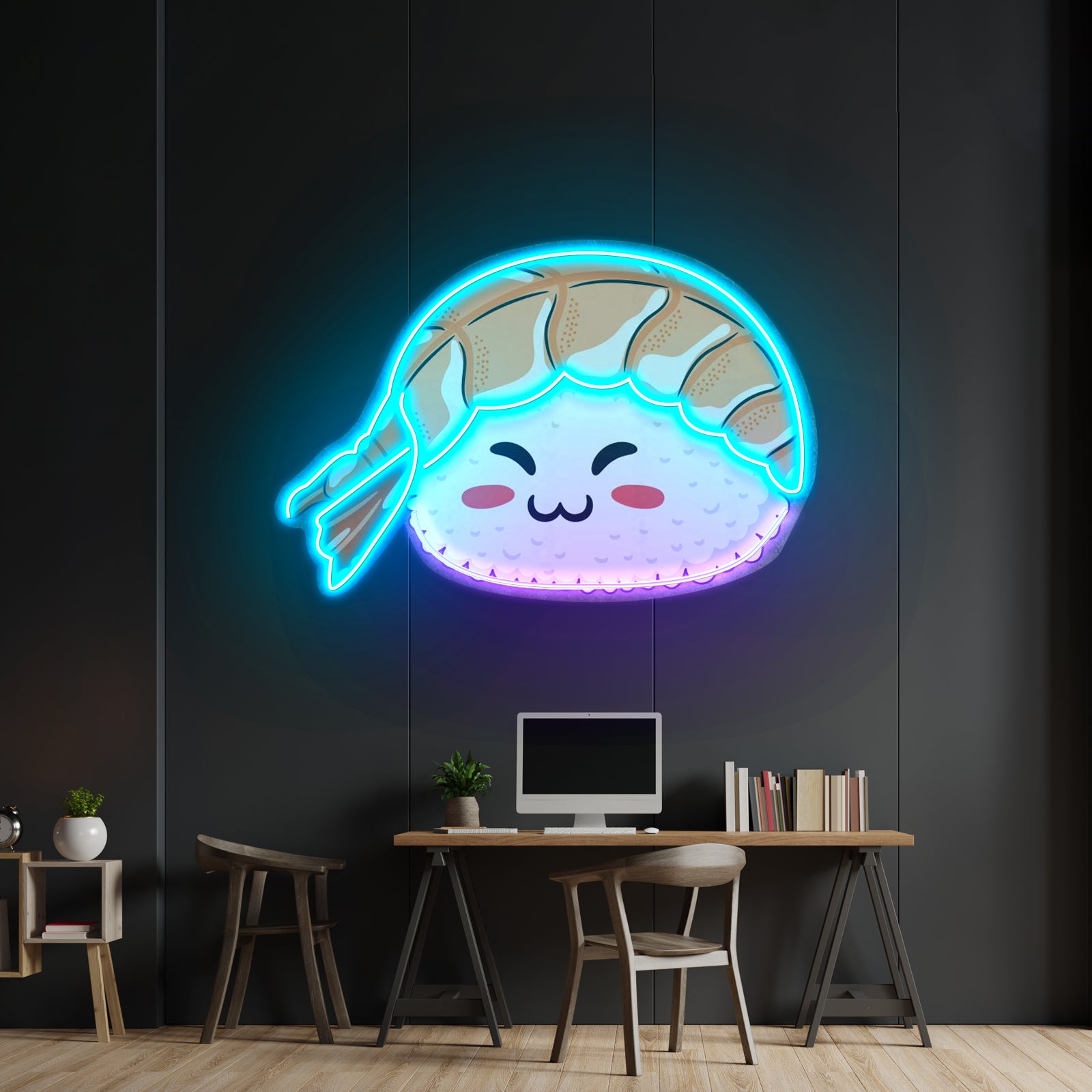 Nigiri Sushi Neon Acrylic Artwork