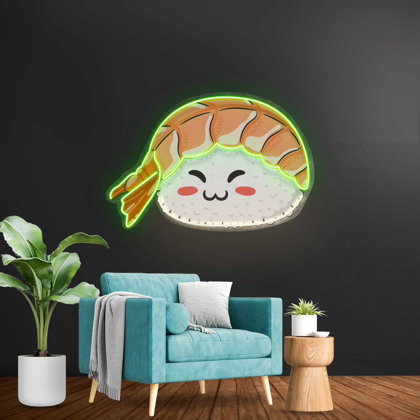 Nigiri Sushi Neon Acrylic Artwork