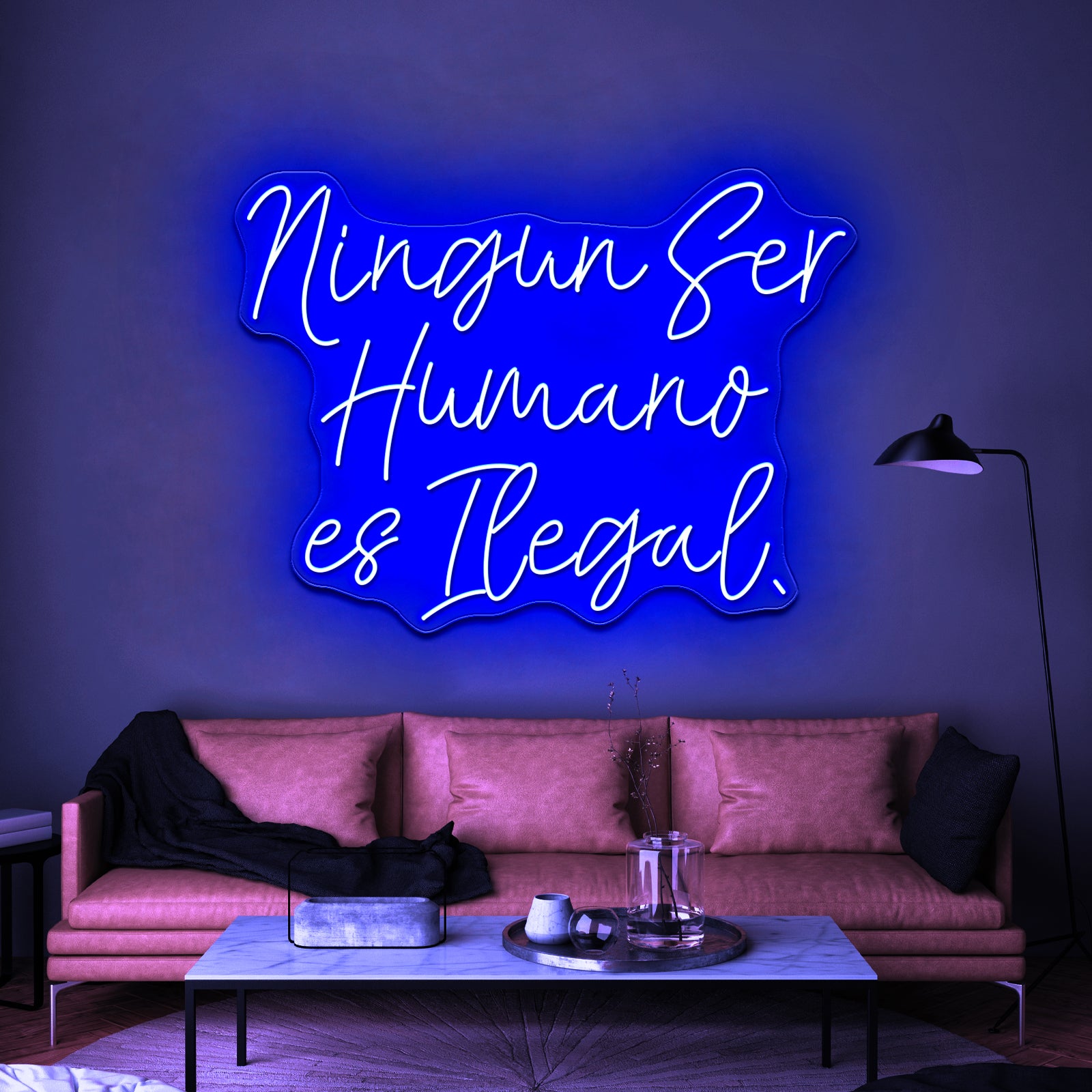 Ningun Ser Humano Es Ilegal Wall Artwork Neon Signs | Shineneon