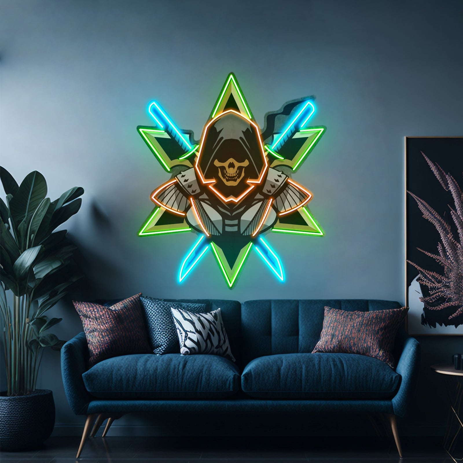 Ninja With Skull Mask Led Neon Sign Light Custom Led Signs - Shineneon