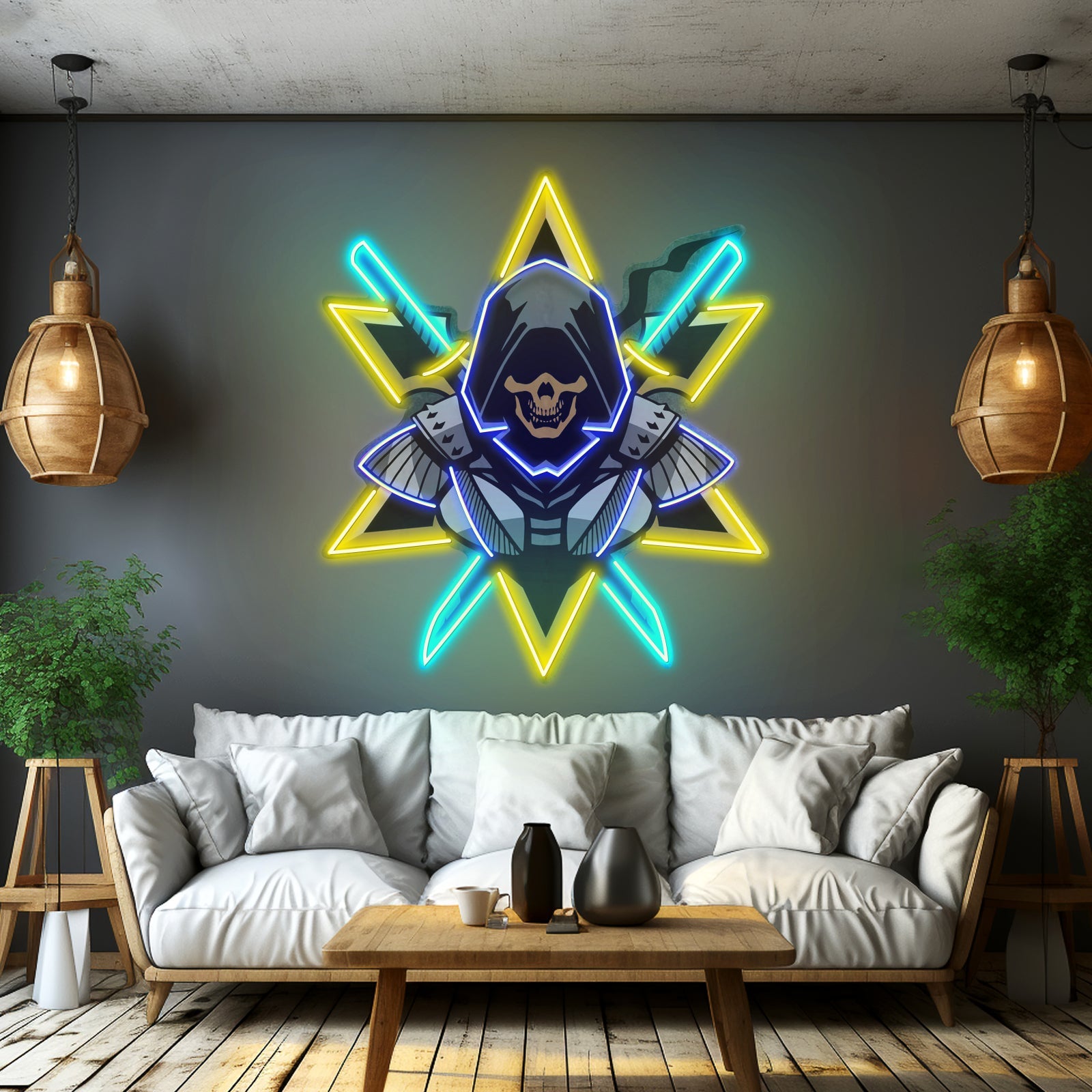 Ninja With Skull Mask Led Neon Sign Light Custom Led Signs - Shineneon