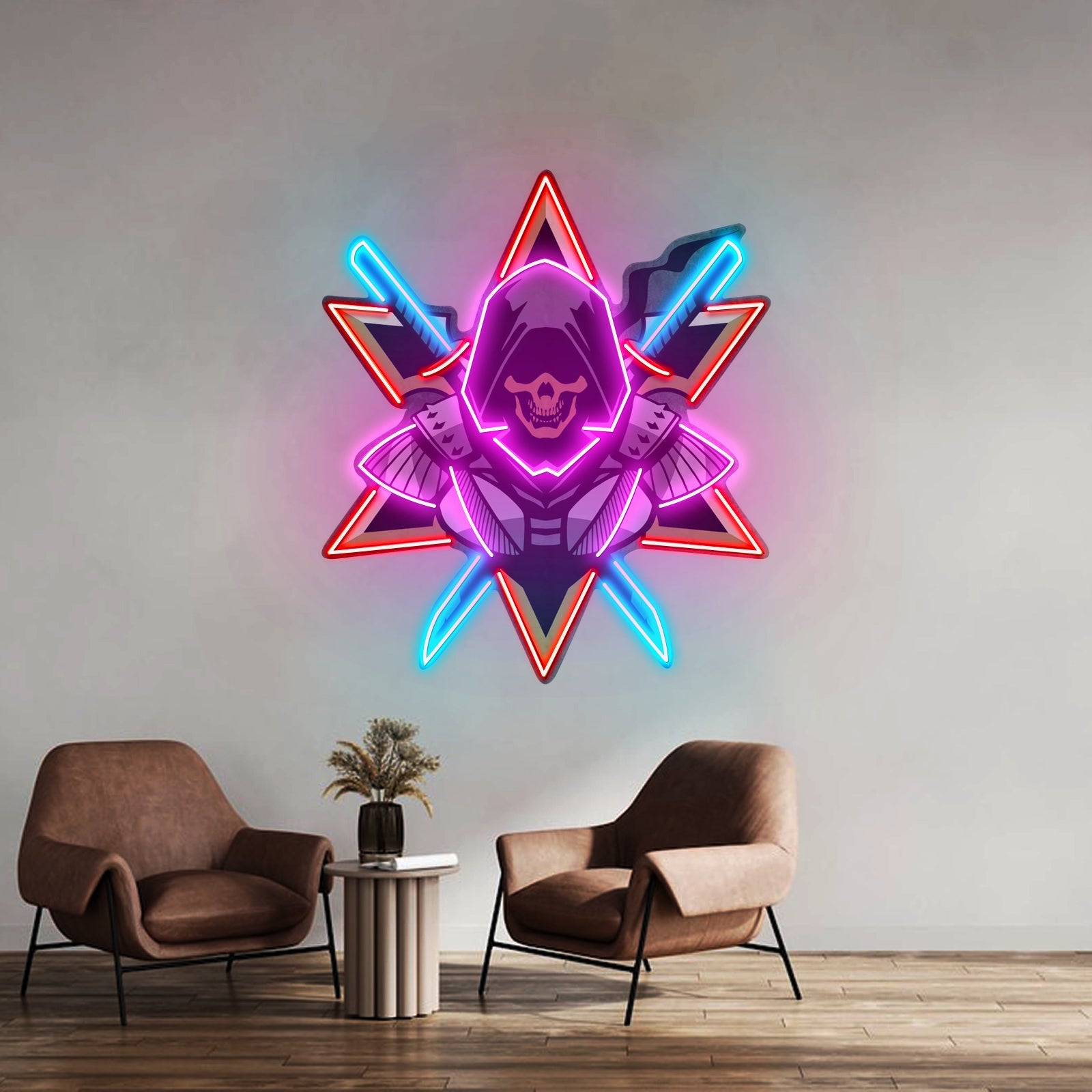 Ninja With Skull Mask Led Neon Sign Light Custom Led Signs - Shineneon