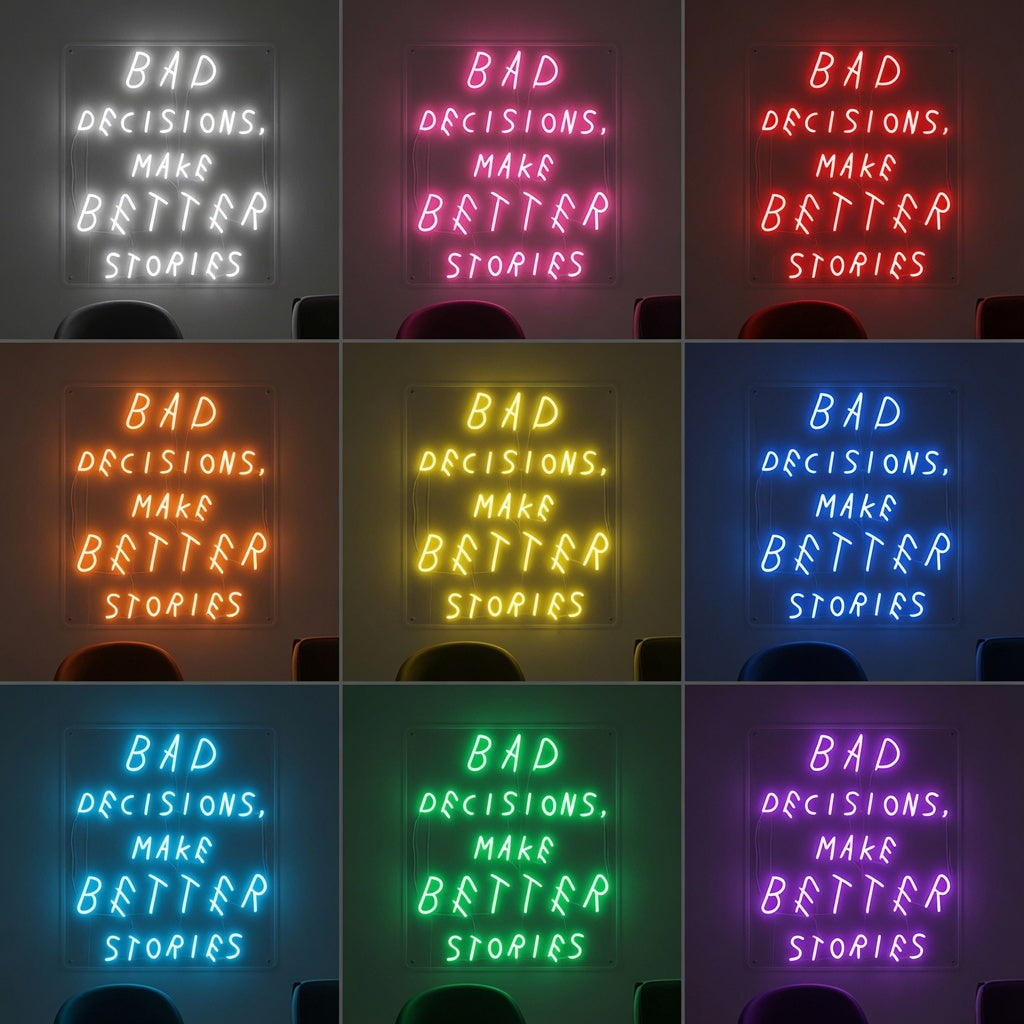 No Bad Days Cursive Home Decor LED Neon Sign - 05 Color Grid