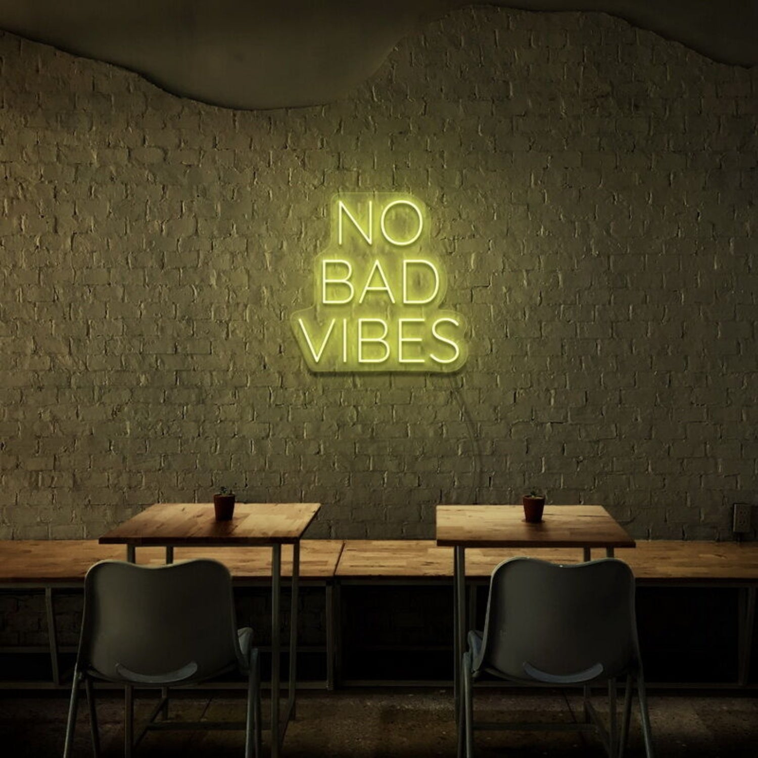 No Bad Vibes Led Neon Sign Fill Your Space With Positivity | Shineneon