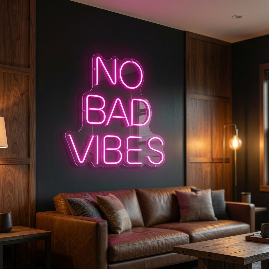 No Bad Vibes LED Neon Sign Home Decor Wall Neon Sign - Shineneon