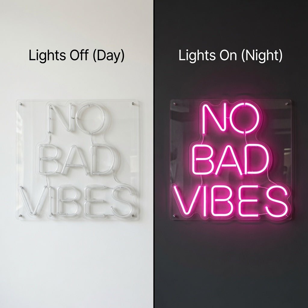 No Bad Vibes LED Neon Sign Home Decor Wall Neon Sign - Shineneon