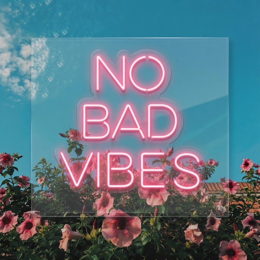 No Bad Vibes LED Neon Sign Wall Neon Sign - Shineneon
