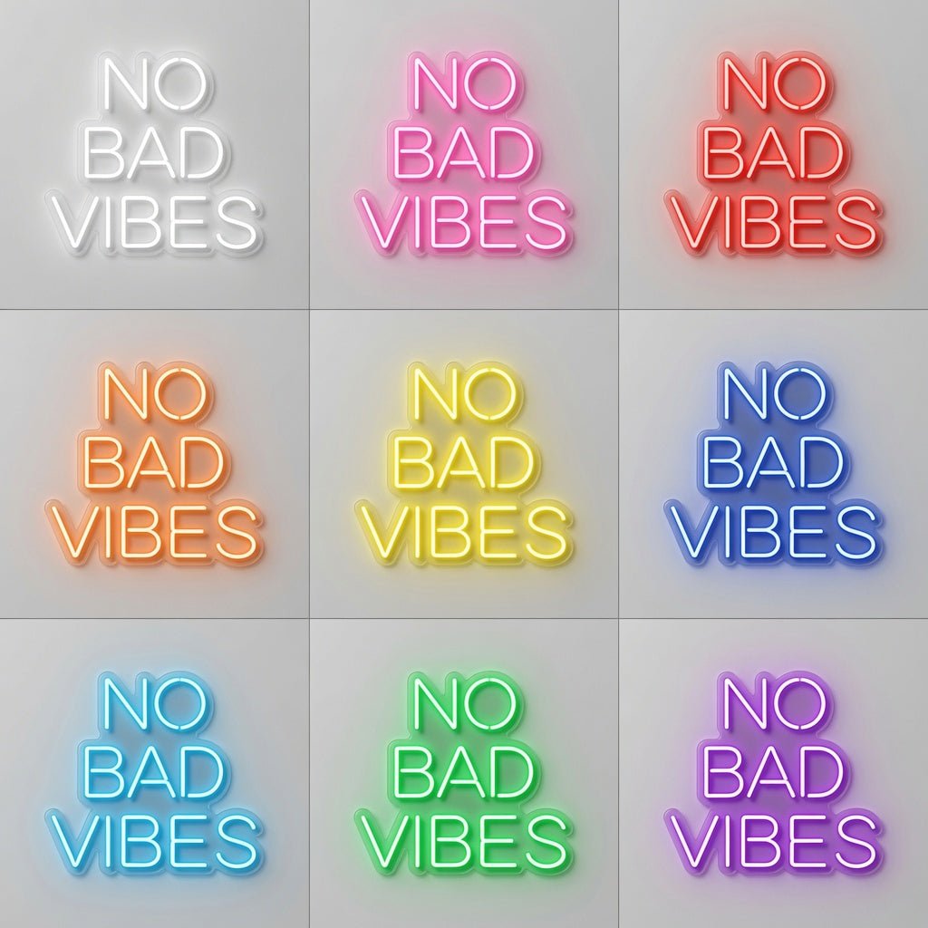 No Bad Vibes LED Neon Sign Wall Neon Sign - Shineneon