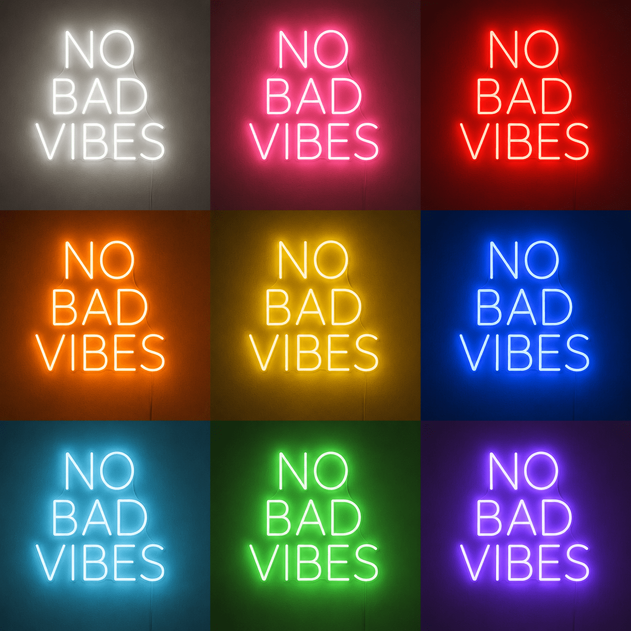 No Bad Vibes Wall Decor LED Neon Sign - Shineneon