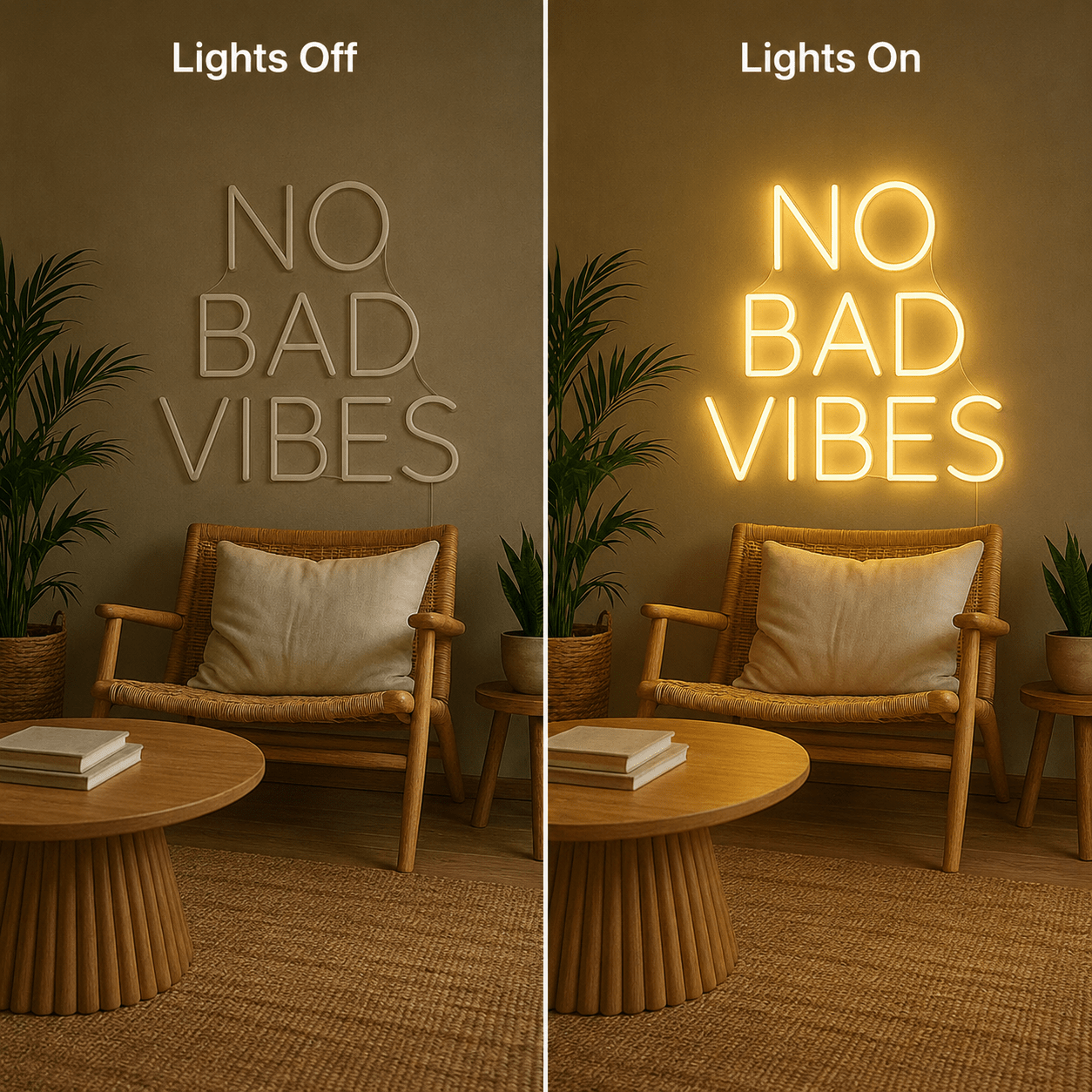 No Bad Vibes Wall Decor LED Neon Sign - Shineneon