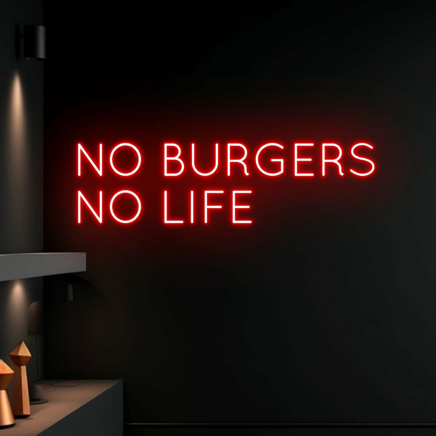 No Burgers No Life Led Neon Sign | Shineneon